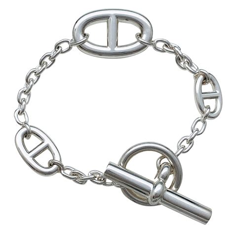 Hermès BRACELET argent 925 et cuir silver and leather 